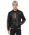Chamarra Vinipiel Boy London Negra Líneas Rojo Blanco
