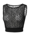 Crop Top De mujer Boy London Encaje Transparente Negro Sin Mangas