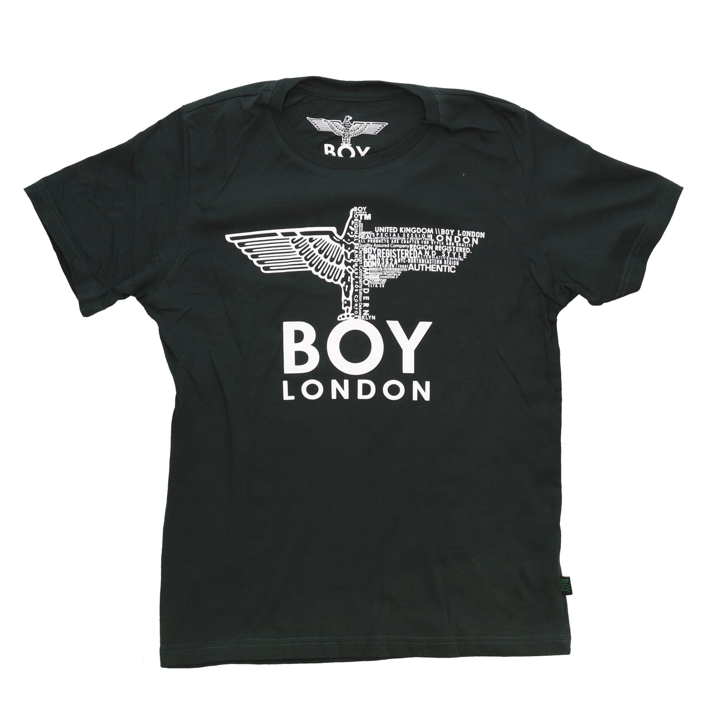Playera Manga Corta De Águila Con Letras Blancas Boy London