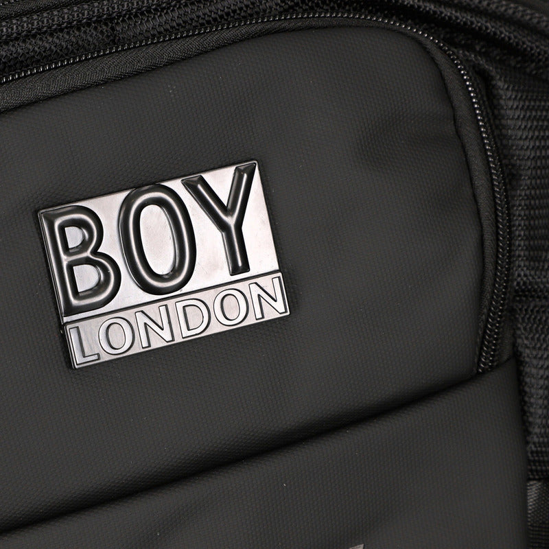 Mochila Portalaptop Reforzada Escolar Reflectante Boy London Color Negro Diseño De La Tela Mate