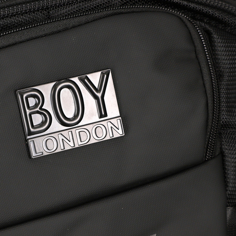Backpack Mochila Laptop Pc iPad 15 Escolar Boy London Color Negro Diseño De La Tela Liso