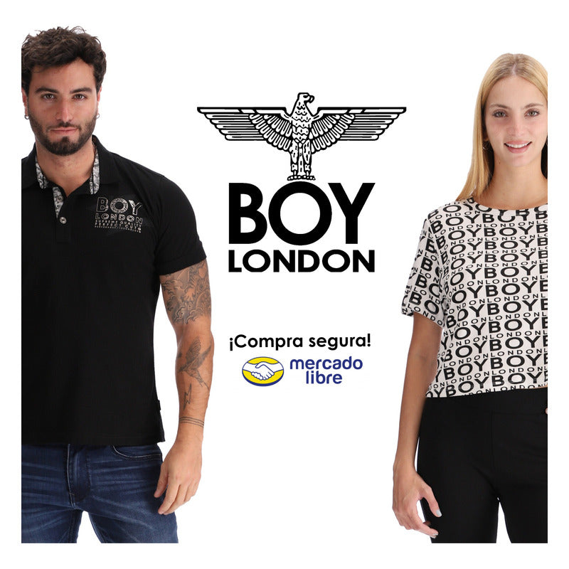 Playera Para Hombre Manga Corta Logo Bordado Boy London