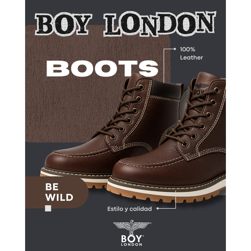 Botas De Piel Para Hombre Casual Industrial Boy London Shoes