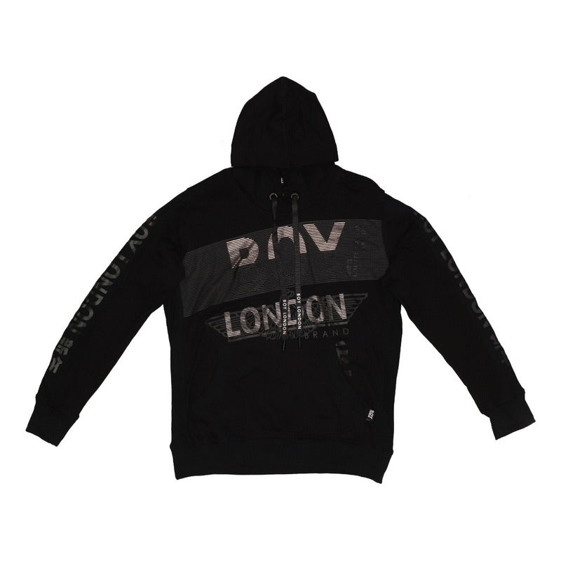 Sudadera Hoodie Ligera Negra Para Hombre Boy London
