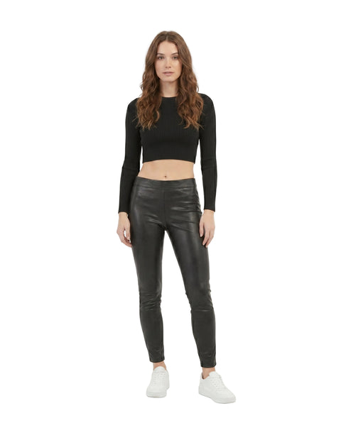 Leggins Vinipiel Boy London Mujer Negro Placa