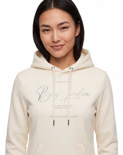 Sudadera Crema de mujer Boy London Firma Plateada Limited Edition