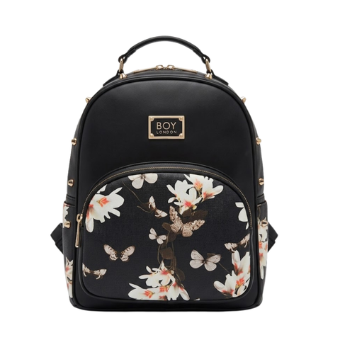 Bolsa Boy London Negro Floral | Bolsa de Moda Casual para Mujer
