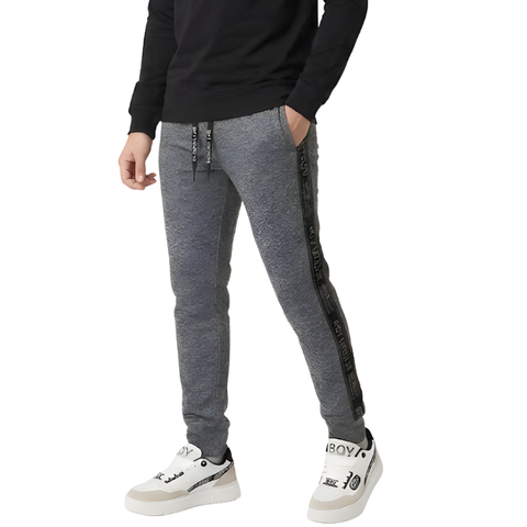 Pants Jogger Boy London Gris Deportivo Elástico Hombre