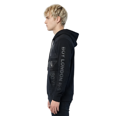 Sudadera Hoodie Boy London Negra Ligera Original Hombre
