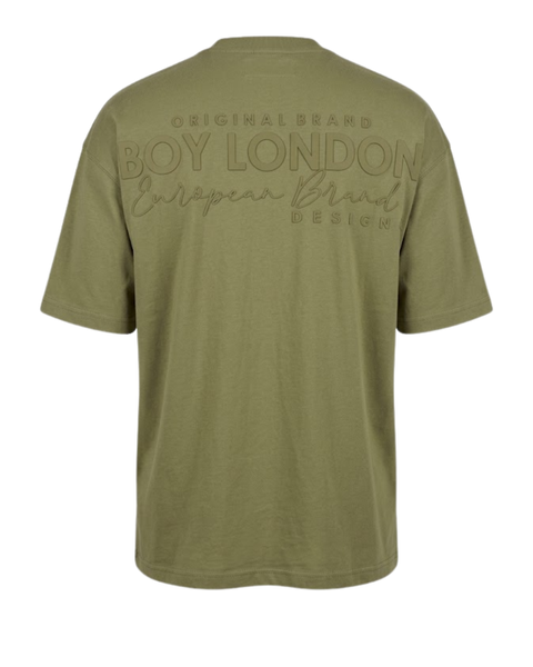 Playera Verde Olivo Boy London Estampado Tonal Original