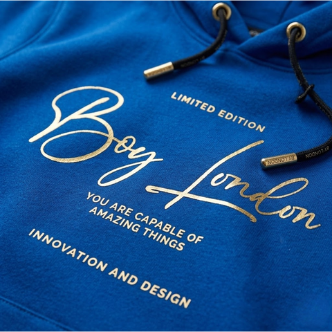 Sudadera Boy London Mujer Azul Rey Dorado Limited