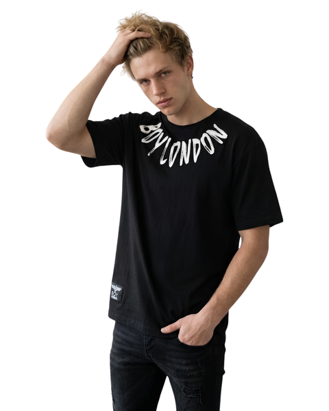 Playera Boy London Hombre Negra Punk Statement