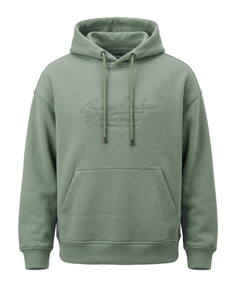 Sudadera Hoodie Oversize Boy London Verde Salvia Bordado hombre