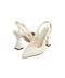 Zapatillas Tacones De Dama Elegantes Boy London Shoes Hueso Mate