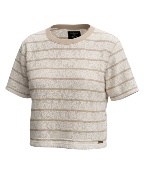 Crop Top Encaje Beige Boy London | Rayas