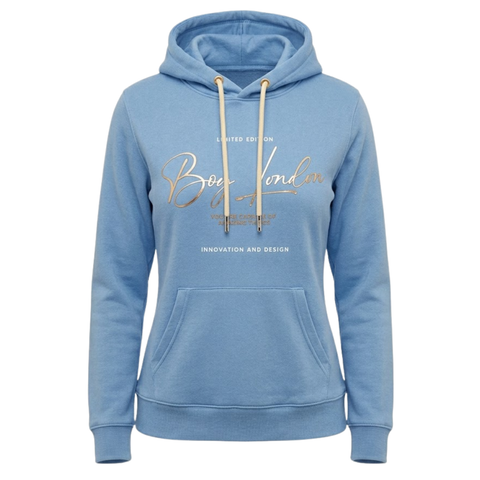 Sudadera Boy London Mujer Azul Cielo Plateado Limited