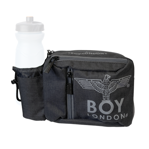 Cangurera Riñonera Reforzada Compartimiento Agua Boy London  Gris Oscuro Liso