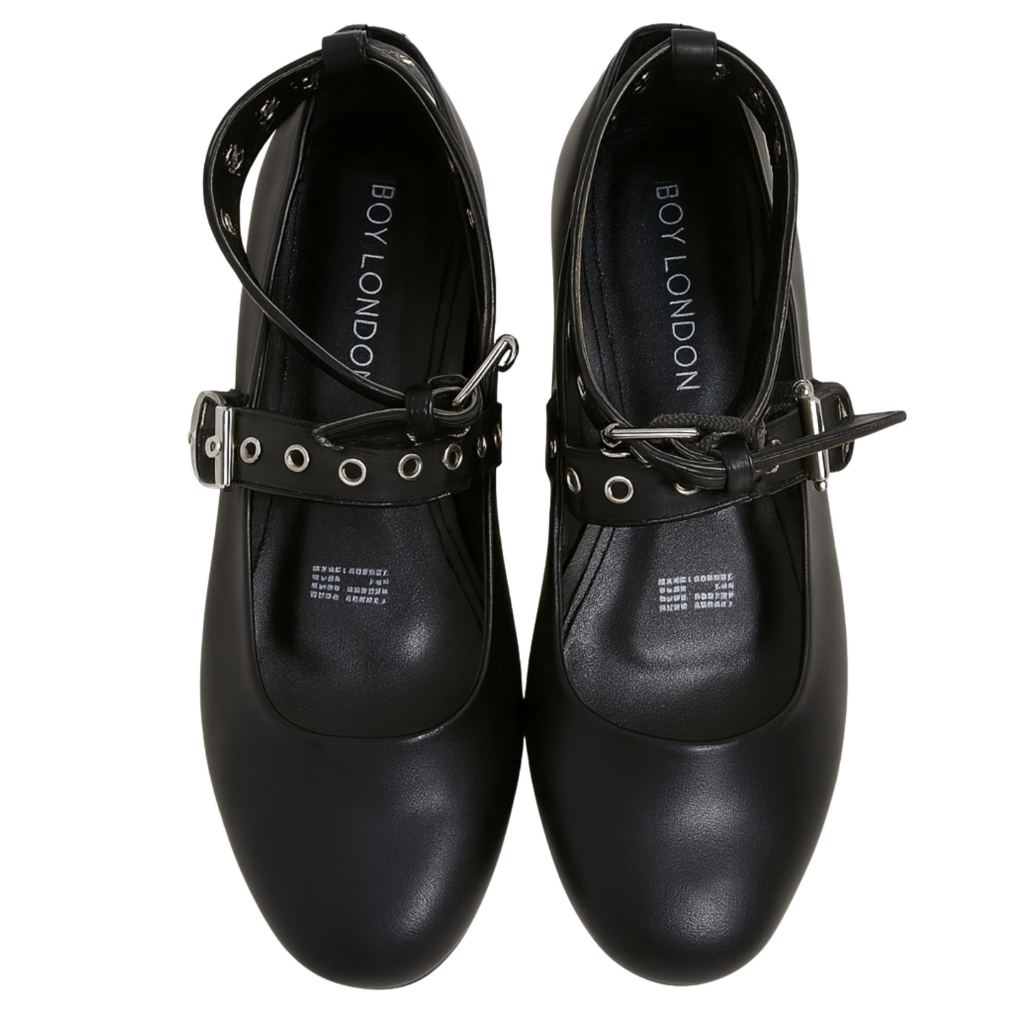 Zapato Negro De Dama Mary Jane Con Doble Hebilla Boy London Shoes