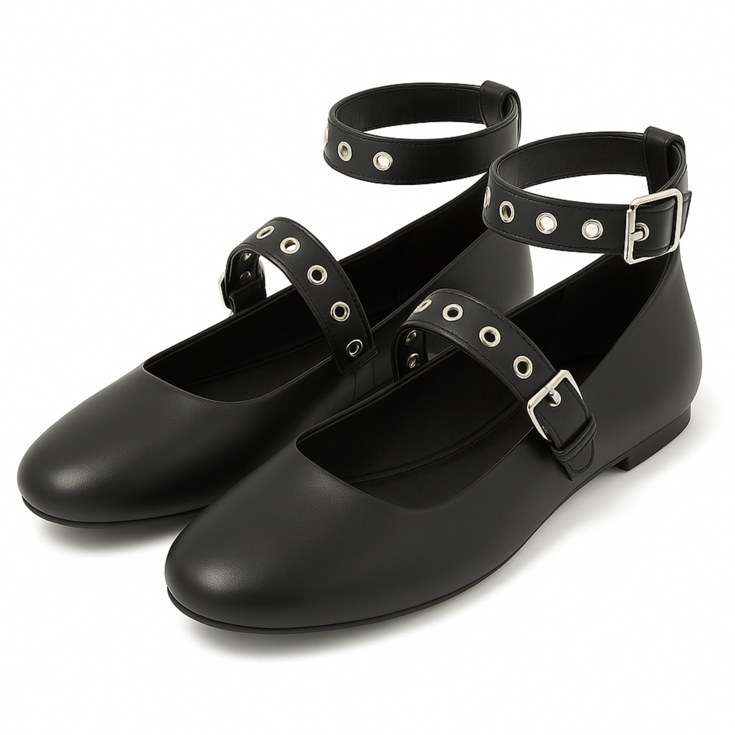 Zapato Negro De Dama Mary Jane Con Doble Hebilla Boy London Shoes