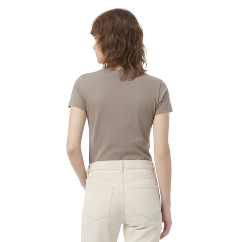 Playera Boy London Mujer Beige Floral Foil Dorado