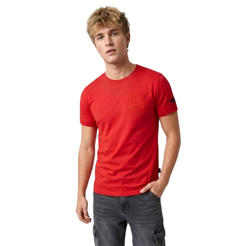 Playera Boy London Hombre Roja Logo Relieve Original