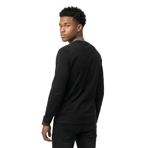 Playera Manga Larga Boy London Hombre Negra Tonal