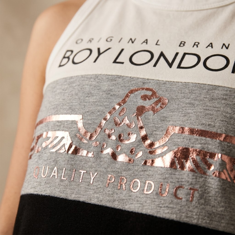 Blusa Sin Mangas Boy London Mujer Tricolor Foil Rosa