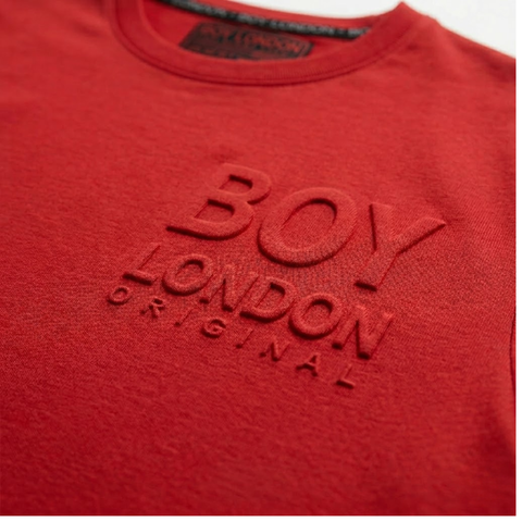 Playera Boy London Hombre Roja Logo Relieve Original