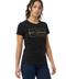 Playera Boy London Mujer Negra Nothing Is Impossible Foil Dorado