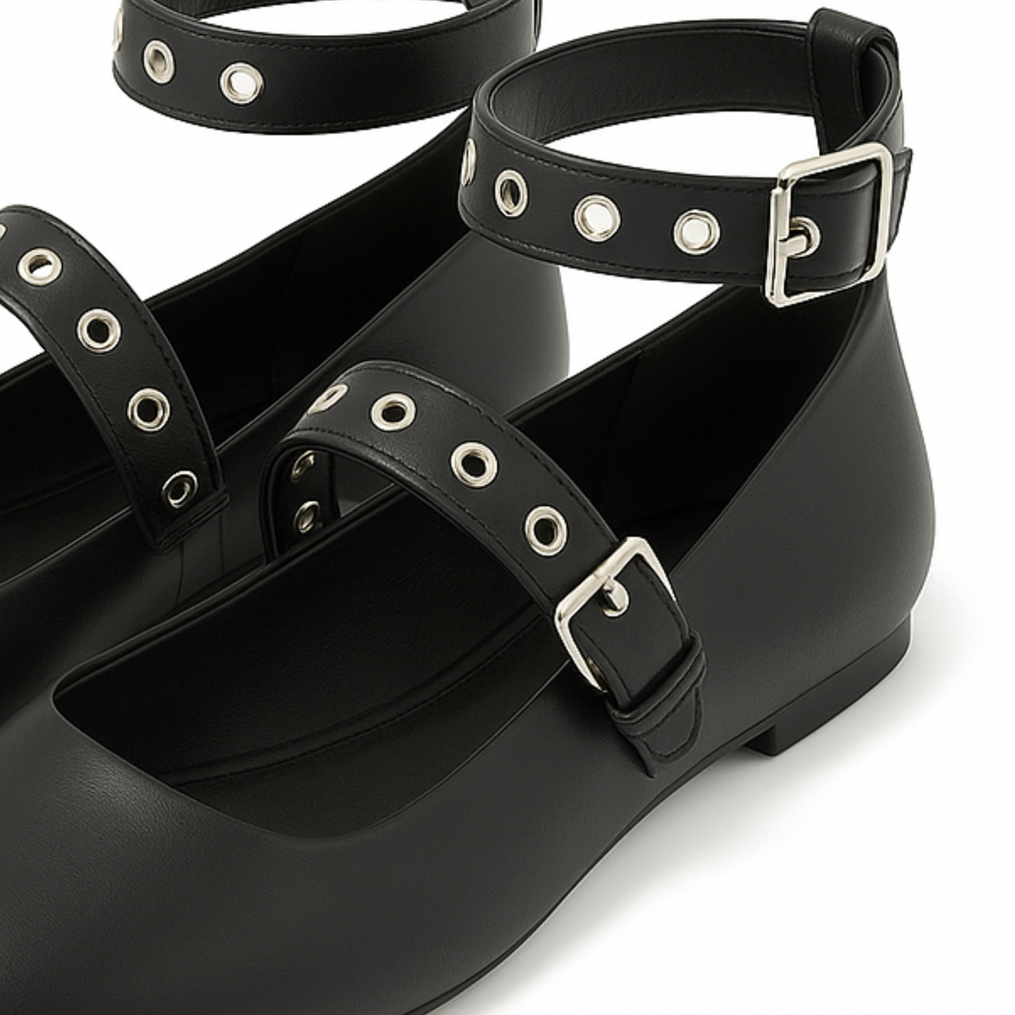 Zapato Negro De Dama Mary Jane Con Doble Hebilla Boy London Shoes