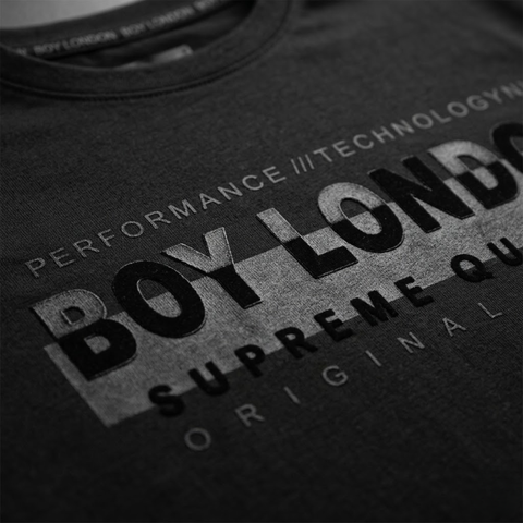 Playera Manga Larga Boy London Hombre Negra Tonal