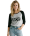 Blusa Boy London Mujer Gris Negra Raglan Totally Perfect