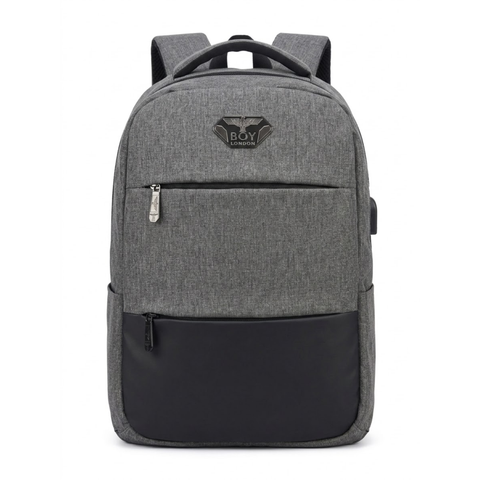 Mochila Boy London Gris | Backpack Urbana Unisex