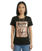 Playera Boy London Mujer Negra Inspire Rosa Metálico