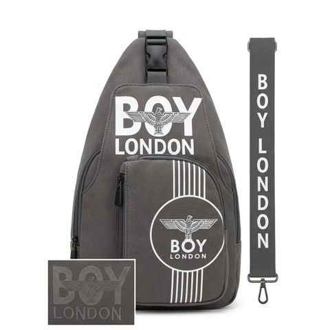 Bandolera Boy London Gris Oscuro | Bolsa Cruzada Sling Unisex