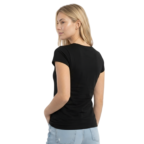 Playera Boy London Mujer Negra Wonderful Life Dorado