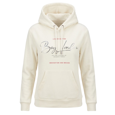 Sudadera Boy London Mujer Crema Plateado Limited