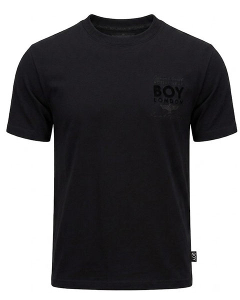 Playera Negra Hombre Boy London Logo Tono Sobre Tono