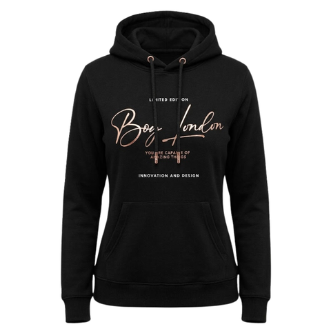 Sudadera Boy London Mujer Negra Dorado Limited Edition