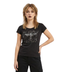 Blusa Boy London Mujer Negra Foil Plateado Vintage