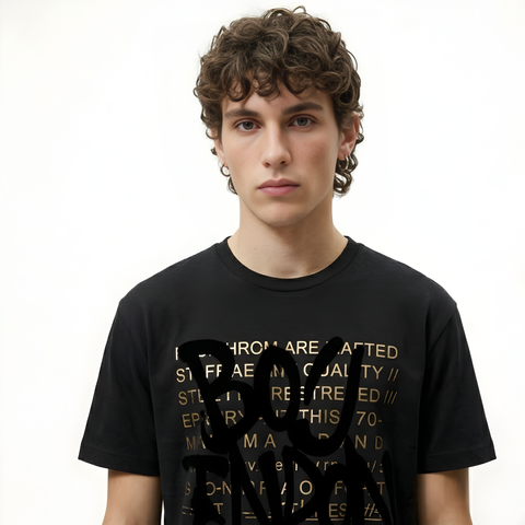 Playera Boy London Negra Terciopelo Estilo Grafiti