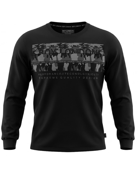 Playera Boy London Hombre Negra Lettering Pintado