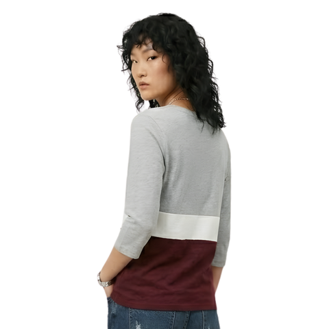 Blusa Boy London Mujer Gris Vino Bordado Legends