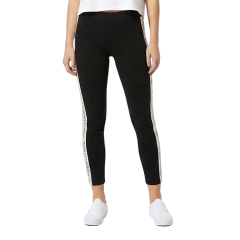 Leggings Boy London Mujer Negro Franja Dorada UK