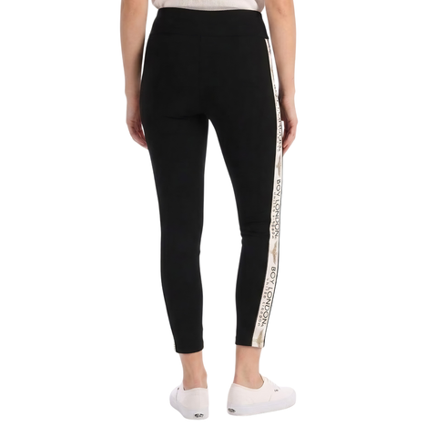 Leggings Boy London Mujer Negro Franja Dorada UK
