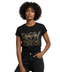 Playera Boy London Mujer Negra Foil Oro