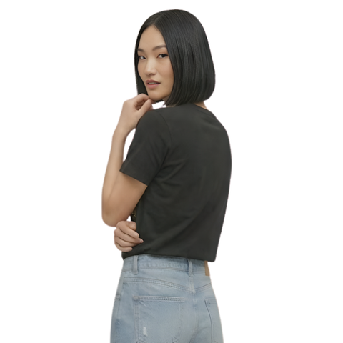 Playera Negra Mujer Letras Rose Gold Foil Oro Boy London