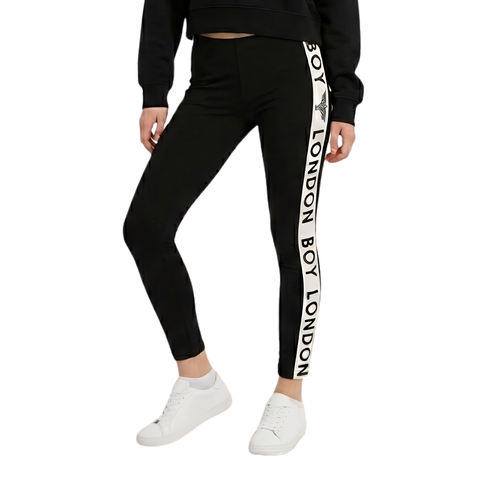 Pants Deportivo Ajustado Negro Mujer Letras Boy London