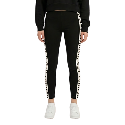 Pants Deportivo Ajustado Negro Mujer Letras Boy London