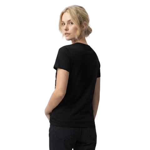 Playera Boy London Mujer Negra Águila Dorada Corazón